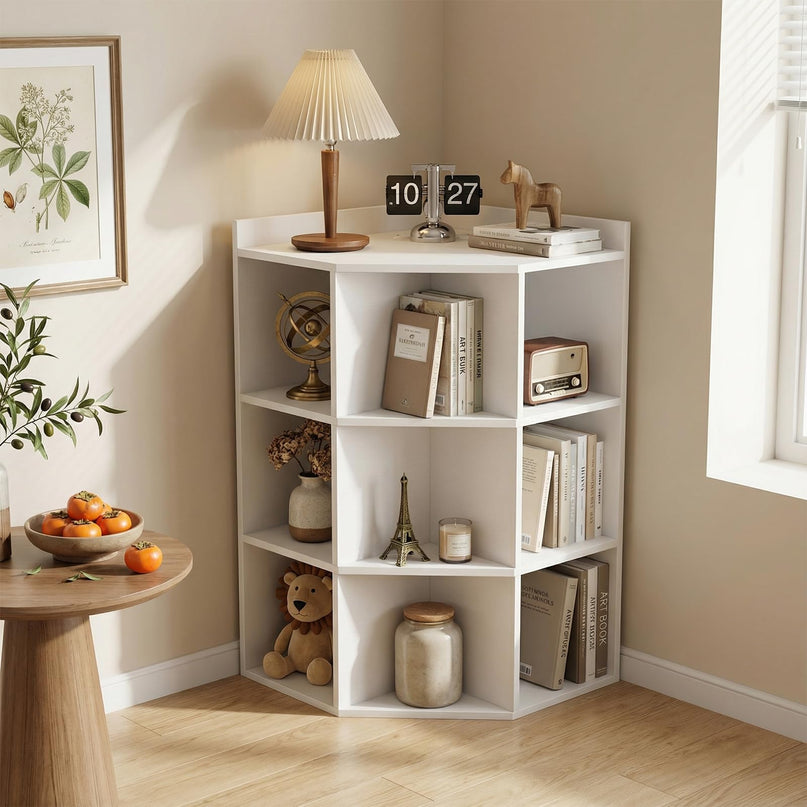 Giantex 3-Tier Corner Cabinet with Charging Station