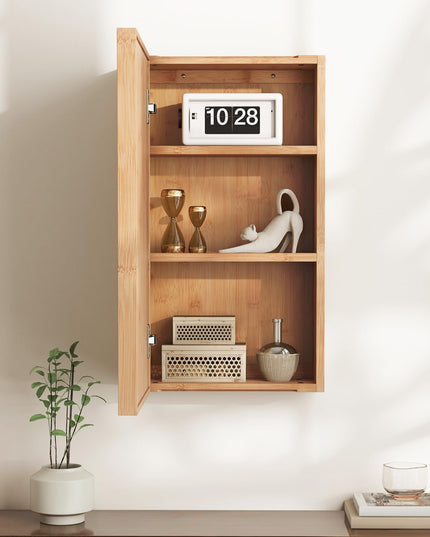 Giantex Medicine Cabinet Mirror, Bathroom Wall Cabinet with Reversible Single Door, 2 Adjustable Shelves