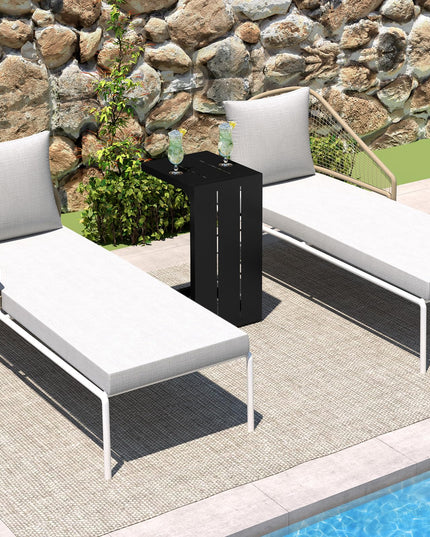 Giantex C-Shaped End Table with Adjustable Foot Pads