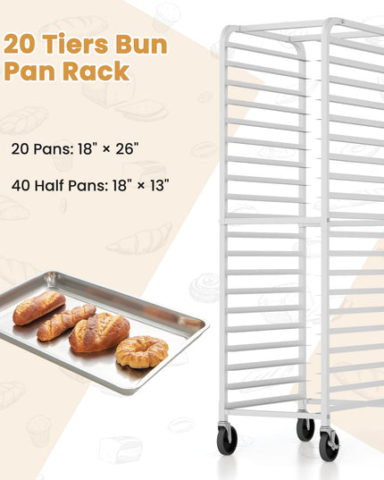 Giantex 20-Tier Kitchen Bun Pan Sheet Rack