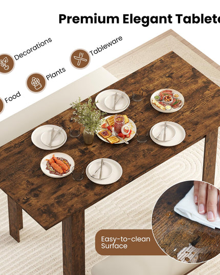 Giantex Table de Salle à Manger Extensible 119-157 cm pour 4-8 Personnes, Table de Ferme