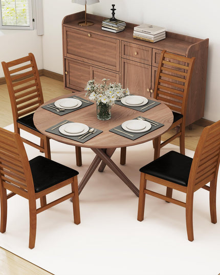 Giantex Wooden Dining Chairs Set of 2/4 for Living Room