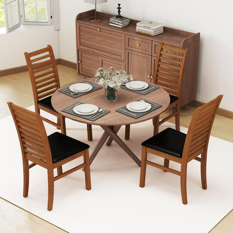 Giantex Wooden Dining Chairs Set of 2/4 for Living Room
