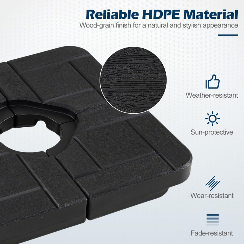 Giantex 4 Piece Fillable Offset Patio Umbrella Base