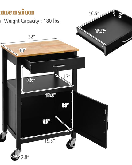 Giantex Kitchen Cart with Storage