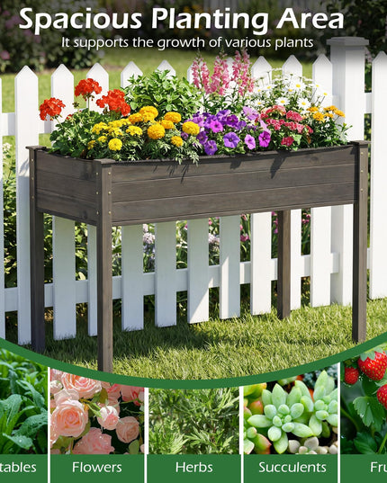Jardinière surélevée avec pieds (119 cm L x 58 cm l x 76 cm H)