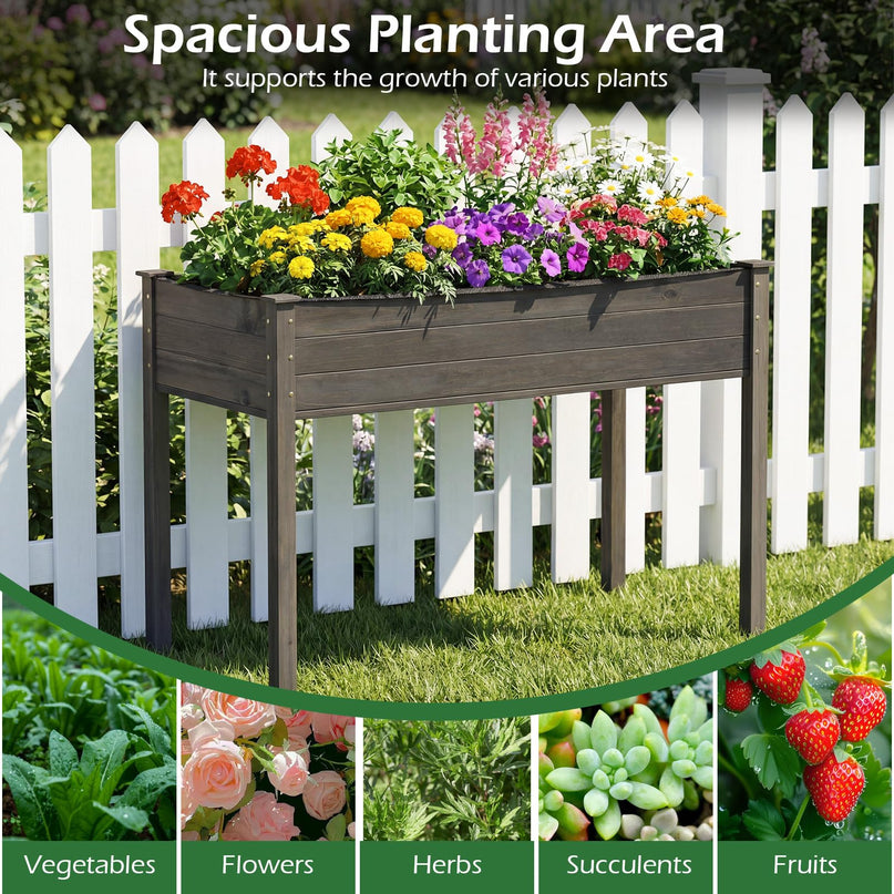 Raised Garden Bed with Legs (47" L x 23" W x 30" H)