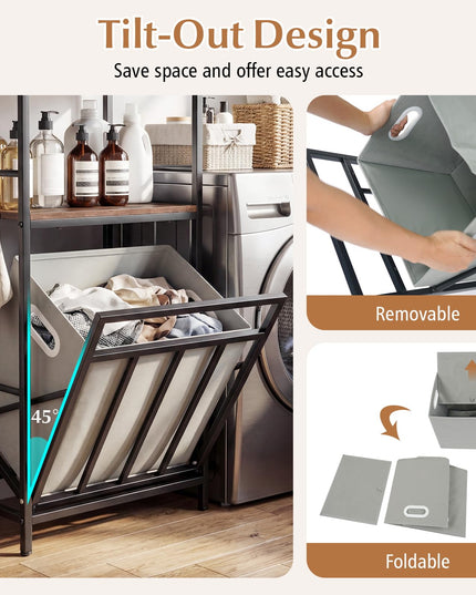 Giantex Tilt out Laundry Hamper with Removable Basket