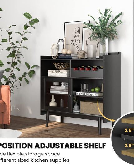 Giantex Buffet Sideboard, Modern Coffee Bar Storage Cabinet