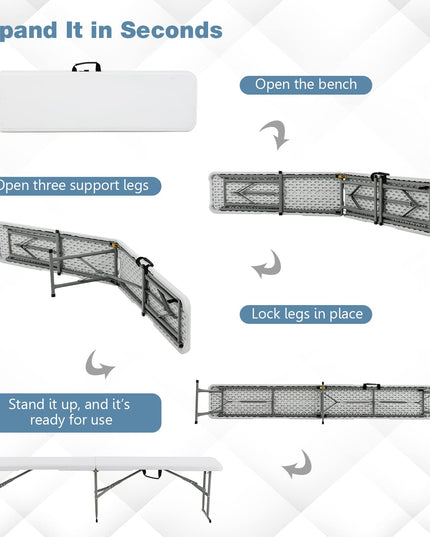 Giantex 6 Feet Folding Bench