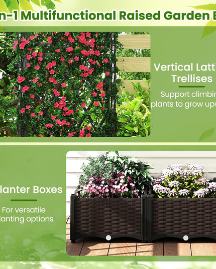 Jardinière surélevée Giantex avec treillis