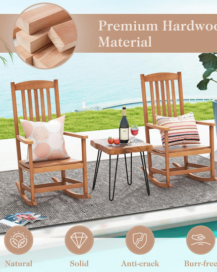 Giantex Outdoor Rocking Chair, High Back Patio Rocker