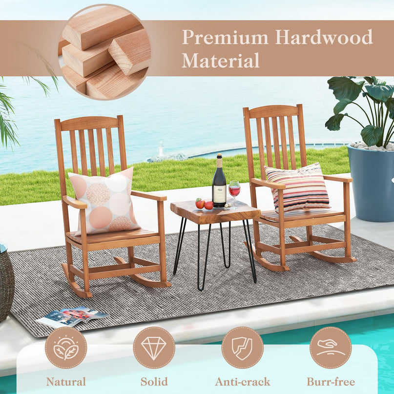 Giantex Outdoor Rocking Chair, High Back Patio Rocker