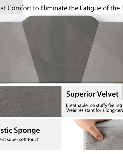 Giantex Velvet Upholstered Bed Frame with Headboard