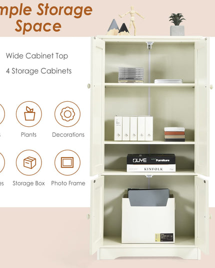 Kitchen Pantry Storage Cabinet, Wood Cupboard Organizer