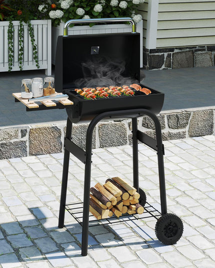 Giantex Portable Charcoal Grill with Foldable Side Table