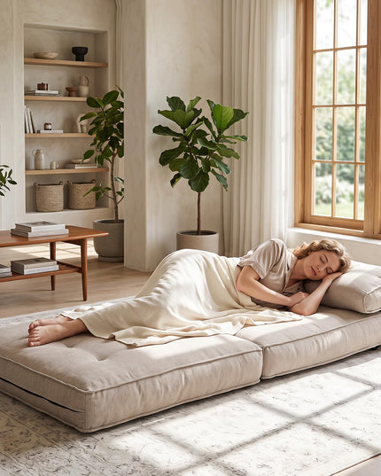 Giantex 3-in-1 Folding Sofa Bed with Bolster & Pillow