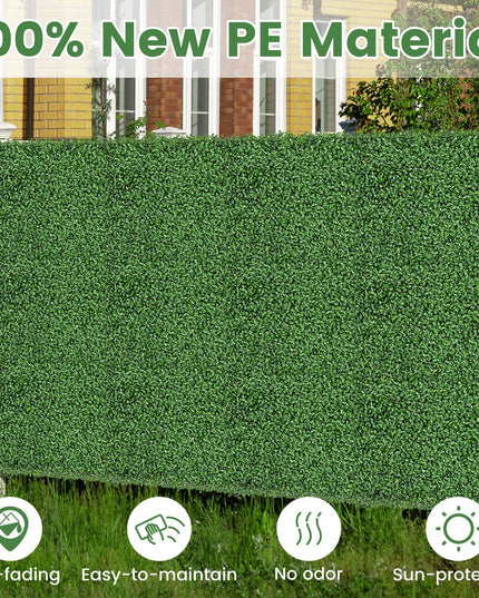Giantex 12PCS 20" x 20" Artificial Boxwood Panels Garden Privacy Fence Screen