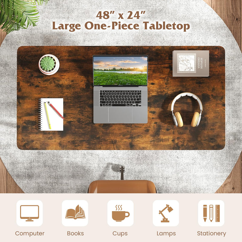 Dessus de table universel rectangulaire en bois Giantex 48 x 24 pouces