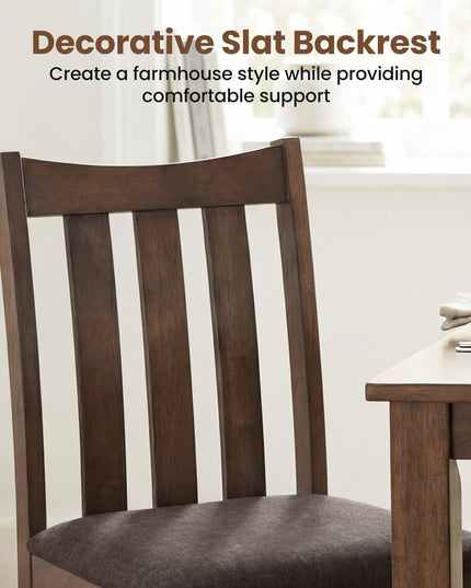 Giantex Rubber Wood Dining Chairs Set of 2/4