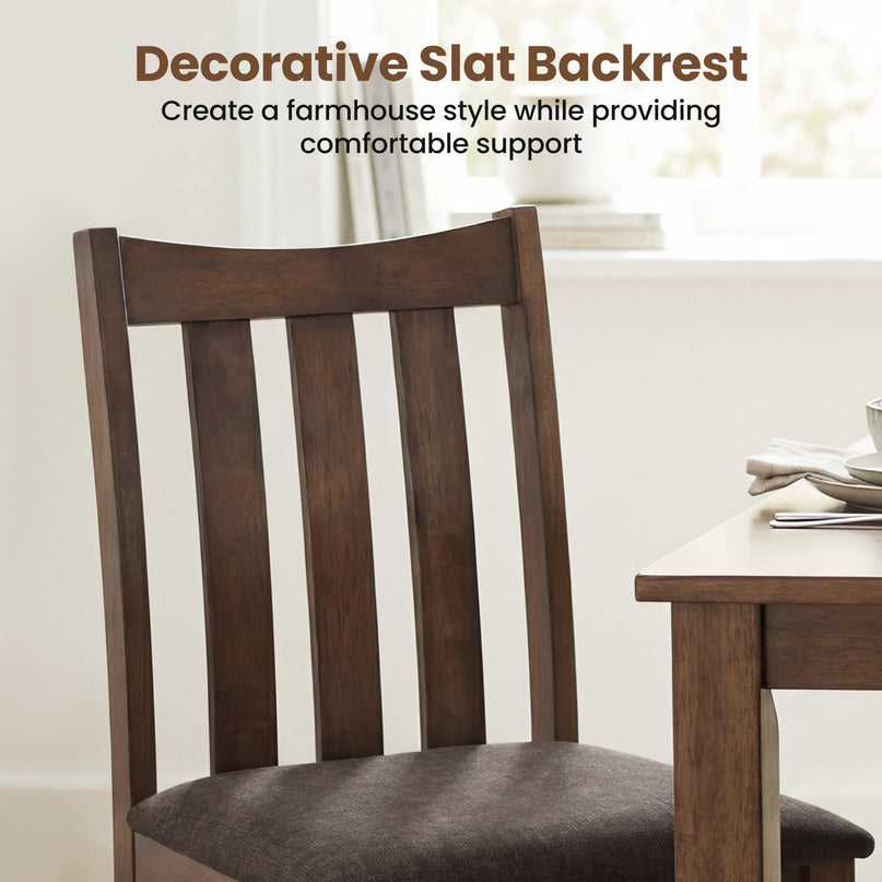 Giantex Rubber Wood Dining Chairs Set of 2/4