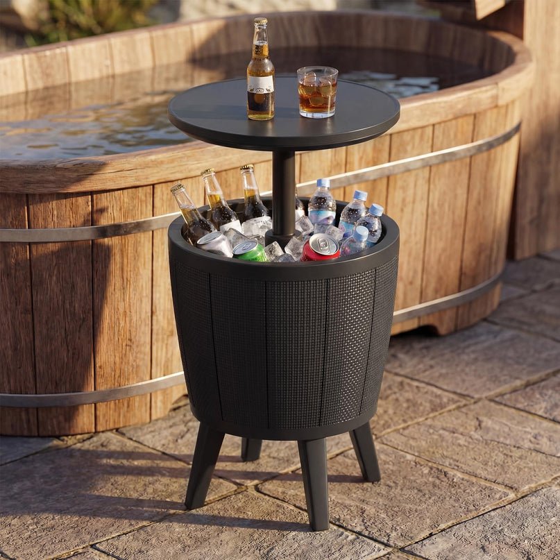 Table de bar de piscine Giantex 3 en 1 avec bouchon de vidange