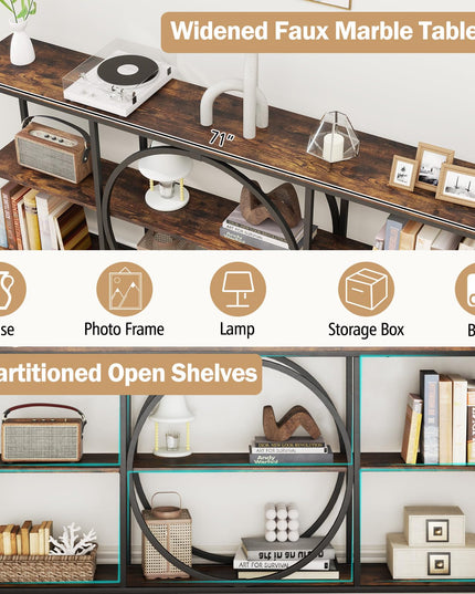 Giantex Narrow Long Console Table 3-Tier Entryway Table