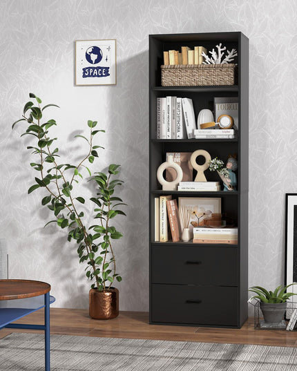 74" Tall 4-Tier Bookcase - Giantex