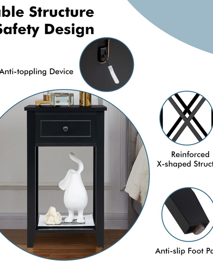 Giantex Modern X-Design Nightstand