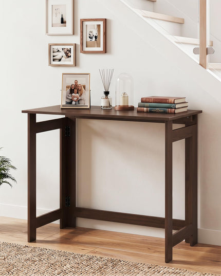 Giantex 32" Narrow Folding Console Table with Foldable Legs