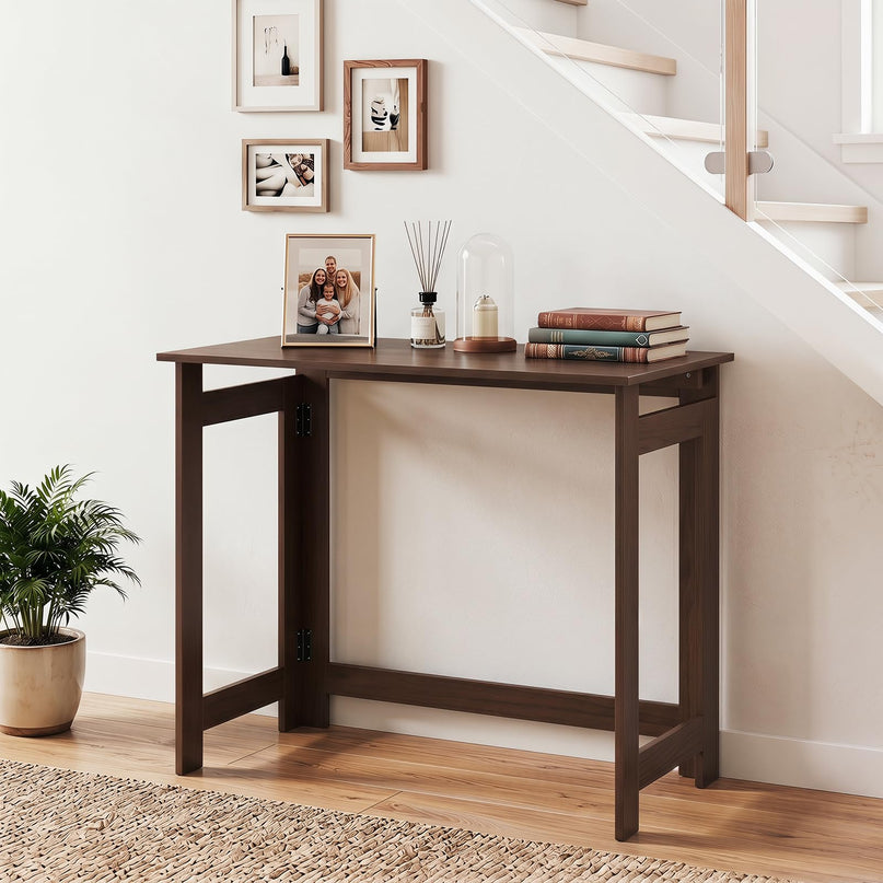 Giantex 32" Narrow Folding Console Table with Foldable Legs