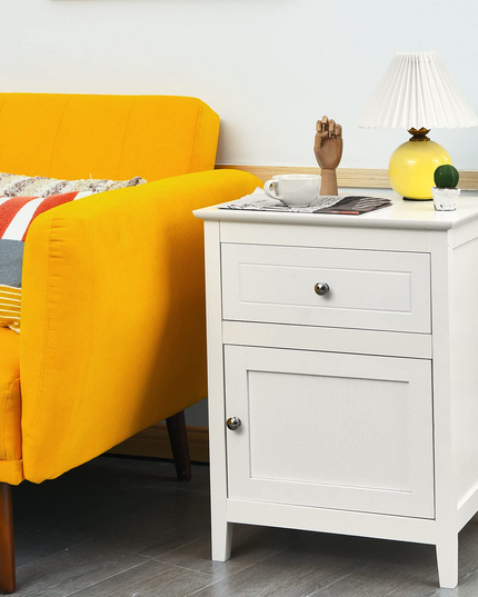 Wooden End Table W/Shelf - Giantex