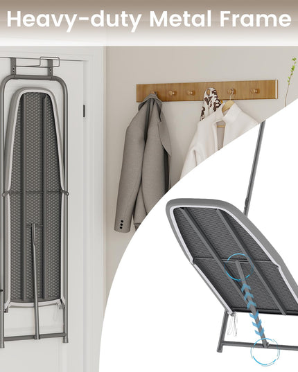 Giantex Over The Door Ironing Board with Iron Holder