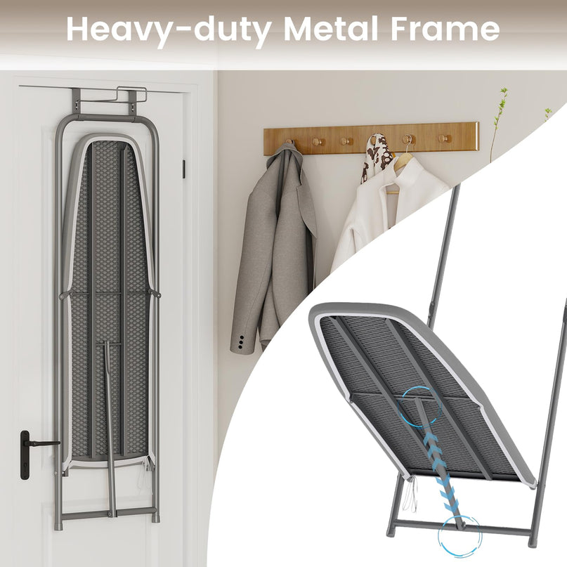 Giantex Over The Door Ironing Board with Iron Holder
