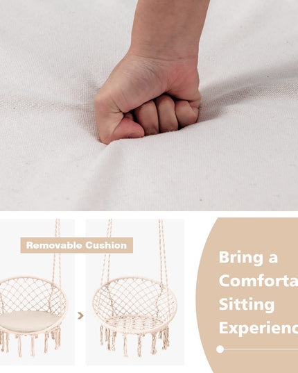 Hammock Chair Macrame Swing - Giantex