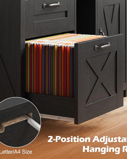 GIANTEX File Cabinet with 2 Drawers for Letter/A4 (37.5"x13"x28.5")