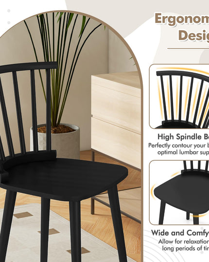 Giantex Windsor Dining Chairs Set of 2/4 for Home Living Room
