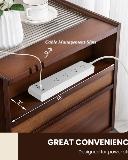 Giantex Rattan Nightstand with Drawer