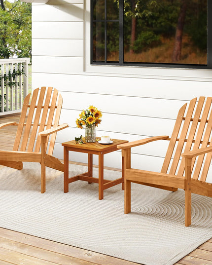 Giantex Adirondack Chair, Acacia Wood Fire Pit Chairs（1/2/4）