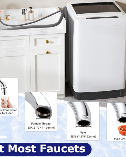 Giantex Portable Washing Machine, 1.5 cu.ft Compact Washer with Drain Pump, LED Display