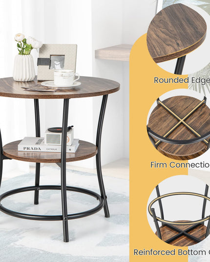 Giantex Round End Table Set