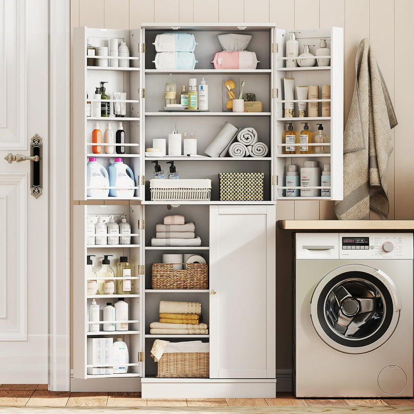 Giantex 65.5" Tall Kitchen Hutch w/8-Tier Storage Cabinet