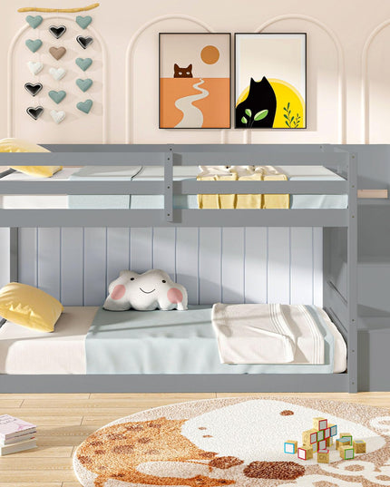 Giantex Twin Over Twin Bunk Bed with Stairs