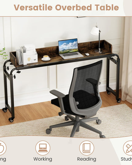 Giantex  81" Queen Size Bed Desk with Adjustable Height and Length