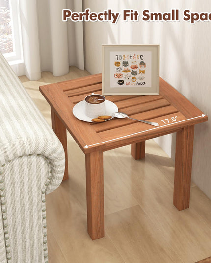 Giantex Hardwood Outdoor Side Table