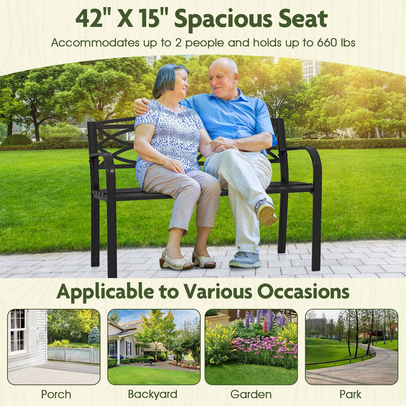 Giantex Outdoor Bench, 45.5” Patio Garden Bench