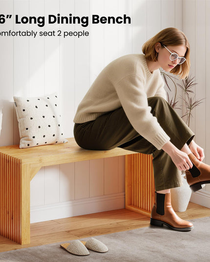 Giantex Modern Kitchen Table Bench for Dining Living Room Bedroom Bathroom Hallway Front Door End of Bed