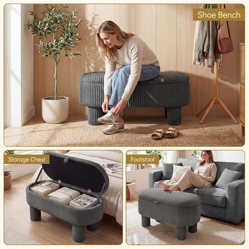Giantex 42'' Storage Ottoman Bench for Living Room