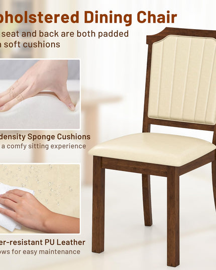 Giantex Upholstered Dining Chairs Set for Living Dining Room
