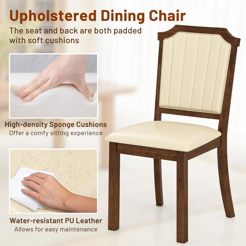 Giantex Upholstered Dining Chairs Set for Living Dining Room